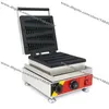 Commercial Nonstick 110v 220v Electric 4pcs 22cm Belgian Lolly Waffle on A Stick Maker Machine Baker w/ Drip-tray