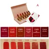 6pcs/set drop ship Makeup Matte Set Box Christmas Gift see sheer Ruby Woo Chili red Lipstick