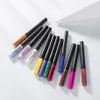 12 Colors/set Liquid Eyeliner Pen Set Waterproof Long Lasting Matte Colored Eye Liner Cosmetic Quick Dry White Green Liner Makeup Kits