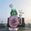 THICK 7.8" CUTE Pineapple BONG Pipa ad acqua in vetro pesante HOOKAH ROSA Pipa 14mm Joint Bowl