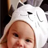 Baby Bath Towel 100% хлопок с капюшоном Babe полотенца цельные твердые льва детские одеяло младенческие вещи кошка слона кролика акула 5 стилей