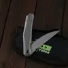 Grön torn mini persisk flipper kniv d2 blad titan legering handtag camping utomhus frukt kniv praktisk vik kniv edc