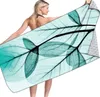 Najnowsze 160x80 cm ręcznik plażowy, styl liścia, ultra drobne włókno, odporne na słoneczne i szybkie suszenie, można nosić. Wspieraj niestandardowe logo.