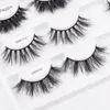 20 ~ 22mm 3D Mink rzęsy Dramtyczny Gruby Puszysty Fałszywy Rzęs Ręcznie Ręczne Fake Lashes Extension Cruelty Free Makeup Tool