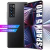 휴대 전화 파우치 스파크 5 Pro 6 + 128GB 5.0 인치 얼굴 지문 ID 미니 스마트 글로벌 버전 듀얼 SIM 24 + 48MP 6000mAh 휴대 전화