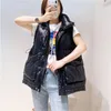 Kvinnor Down Parkas Ftlzz Autumn Winter Women Warm Vest Fashion Stand Collar 90%White Duck Coat Picks Pickets Sleeveless Outwear Luci22