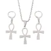 Egyptische Ankh Cross Hanger Oorbellen Vrouw Afrikaanse Charms Meisjes Egypte Hiërogliefen Crux Ansata Sieraden Sets