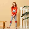 Chegada Outono e Inverno Bonito Applique Manga Longa Leggings Conjunto 2 Pcs Kid Menina Calças Terno Ternos Casuais 210528