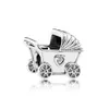 Memnon Smycken 925 Sterling Silver Baby's Pram Charm Limited Edition Ljusa Ornament Charms Burst Of Love Pead Kisses Blandade Emalj Pärlor Fit Armband DIY för kvinnor