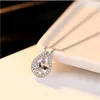 Water Drop 3ct Lab Diamond Pendant Real 925 Sterling Silver Party Wedding Pendants Chain Necklace For Women Bridal Charm Jewelry