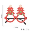 Glitter Christmas Glasses Frames Xmas Decoration Costume Eyeglasses for Party Holiday Favors Photo Booth, One Size Fits All