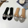 PVC Slippers Women Summer Transparent Fashion Shallow Ladies Outside Sandals Size 35-39 Peep Toe Low Square Heels 2 61