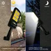 3000mAh IPX65 Vattentäta solarslampor Pir rörelsessensor Trädgårdsvägg utomhus inomhus Solar Street Lamp Smart Remote Control Lamping