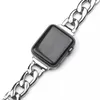 Geschikt voor Apple Watch Band Diamond-studded Single Row Denim Chain Steels Bandjes Solid Zinc Zlloy Stainless Steel iWatch Bands Strap