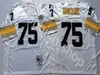 NCAA Football 75 Joe Greene 36 Jerome Bettis Trikot 47 Mel Blount 52 Mike Webster 63 Dermontti Dawson John Stallworth Schwarz Weiß Vintage