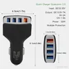 QC3.0 Adaptateur chargeur de voiture 4 ports USB Charge rapide 5V 7A Adaptateur secteur Véhicule Ports de charge portables pour téléphone portable universel Samsung Huawei dans un sac OPP