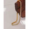 Yhpup 316l acier inoxydable collier de luxe brillant cubique zircone bijoux pour femmes cadeau de mariage 2022