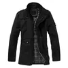Spring and Autumn Men's Jacket Thin Large Size Men's Jacket in the Long trench coat Windbreaker Business Casual Top 211011