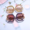 Lunettes de soleil de styliste pour femmes, nouvelles lunettes de soleil rondes en diamant, rétro de luxe en strass, pare-soleil aussi, UV400