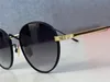 새로운 패션 디자인 선글라스 0009S 레트로 라운드 k 골드 프레임 트렌드 아방가르드 스타일 보호 안경 최고 품질 상자