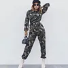 fashion woman camo pants women cargo high waist loose trousers joggers camouflage sweat streetwear 210521