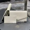 Designer handväskor kvinnor plånbok kalvskinn kaviar kuvertpåse vit äkta läder kreditkortshållare mynt handväska toppkvalitet minikedja axelväskor