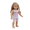 Vestido de saia de verão de 18 polegadas Vestido Unicorn Cirtle Doll Pano para boneca americana de 18 polegadas 2021 new2018492