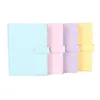 A6 PU Lederen Notebook Notepads Cover Hervulbare 6 Ring Binder Losse Blad Persoonlijke Organisator Blauw Geel Paars Roze XBJK2105