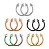 New Cool Horseshoe Stud Jewelry Anti-allergic 316 Stainless Steel Perforation Nose Rings For Men Women