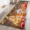 Carpets 40X12/60X180CM Merry Christmas Area Rugs Carpet Floor Mat For Home Kitchen Living Dining Room Playroom Decorations Textile