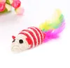 Mice Cat Toys Cute Fun Sisal Mouse Cats Chew Interactive Toy Pet Rope Mouses Playing Kitten TeaserToy SN5514