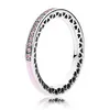 Authentique anneau en argent sterling 925 anneau radiant cœurs avec émail coloré pour femme anniversaire cadeau de mode bijoux de mode