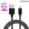 Cabo Micro USB tipo C Carregador rápido USB-C Cabos trançados 1M 3FT 2M 6FT cabo de carregamento rápido para Note 10 s10 plus huawei p30 pro