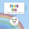 Presentförpackning 50 / 500pcs Tack klistermärken för att stödja mitt småföretag tack hälsningskort godisväskor Paper Label Party Favor