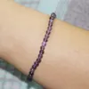 MG0007 HELA 4 MM mini Gemstone Armband A Grad Amethyst Armband Women's Purple Crystal Yoga Energy Protection Jewelry213U