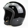 Мотоциклетные шлемы Helmetsco 500-TX Ретро Винтажный шлем Чоппер Боббер Кафе Гонщик Японский стиль Половина лица Легкий Вес Стекловолокна