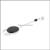 Schlüsselanhänger Mode-Accessoires Retractable Pl Schlüsselanhänger Kette Reel Id Lanyard Namensschild Karte Abzeichenhalter Rückstoß Gürtelclip Klassischer Schlüsselbund Dro