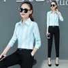 Mode coréenne Mousseline de soie Femmes Blouses Office Lady Blusas Largas Chemise à manches longues Plus Taille XXXL / 5XL Tops et 210531