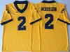 NCAA Football College 2 Charles Woodson Michigan Wolverines Jersey 4 Jim Harbaugh 5 Jabrill Peppers 10 Tom Brady 3 Rashan Gary 21 Desmond Howard University 노란색