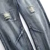 Gersri Fashion Men Jeans Vintage Design Slim Fit Cotton Ripped Jeans For Men Denim Pants Brand Classical Jeans Big Size X0621