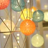 Christmas Tree Decoration Pendant Garlands Fairy Cotton Ball Led String Lights Holiday Battery Operated Light