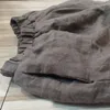 ジョニー教徒の女性ヴィンテージワイドレッグパンツ弾性ウエストコットンリネンズボン冬の厚いポケット暖かいプラスコットンパンツ210521