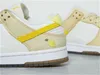 Com sapatos de grife de gabinete SB Low Skateboard Jogging SB Lemon Drop Amarelo Couro Patente Design Perfeito Masculino e Mulher Sneakers 36-45 Caminhadas