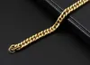 Charmarmband Silver Curb Cuban Link Chain for Men039S Designer Jewelery Fashion Rostfritt stål Tillbehör7534115