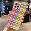 Fidget Rainbow Phone Case wielokolorowe dekompresja silikonowa obudowa dla iPhone 12 Pro Max Mini 11 XR XS x 8 7 Plus5940422