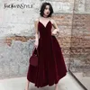 TWOTYLE Summer Backless Dress For Women Scollo a V Spaghetti Strap senza maniche Vita alta Abiti da festa sexy Moda femminile 210623