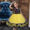 2022 Cekiny Pink Green Blue Red A Line Flower Girls 'Dresses Party Kids Prom Dress Princess Pageant Suknie wieczorowe