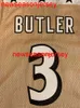 Camisa de basquete 100% costurada Caron Butler Gold Jersey Masculino Feminino Juvenil com Número Personalizado Nome XS-6XL