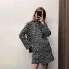 Herfst Winter Houndstooth Dames Hoodies Casual Stand Hals Top Fashion Chic Plaid Kwastels Sweatshirt Losse Pullovers Tops 210515