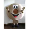 Stage Performance Tasty Donut Mascot Costume Halloween Christmas Fancy Party Cartoon Character Outfit Pak Volwassen Vrouwen Mannen Draai Carnival Unisex volwassenen